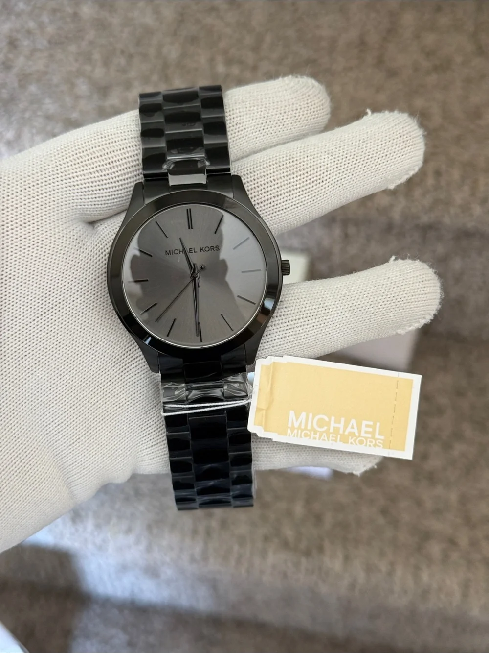 Michael Kors men’s Slim Black Stainless Steel Watch